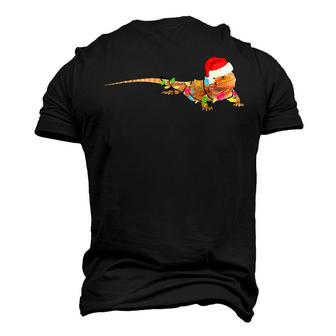 Christmas Bearded Dragon For Mom Dad Kids Men's 3D T-Shirt Back Print | Mazezy