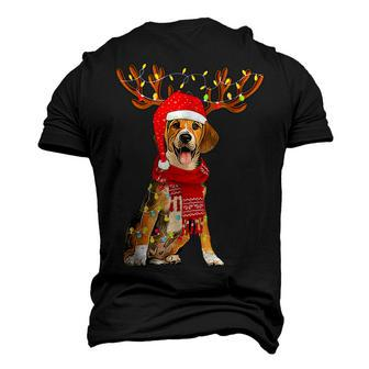 Christmas Lights Beagle Dog Lover Dog Dad Dog Mom Men's 3D T-Shirt Back Print | Mazezy