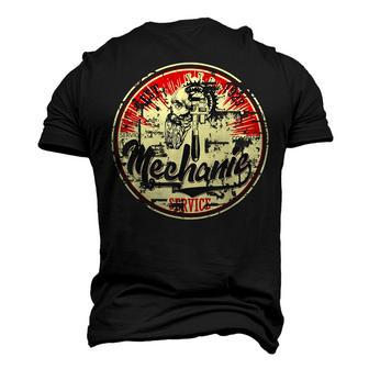 Classic Retro Vintage Aged Look Cool Mechanic Engineer Men's 3D T-Shirt Back Print | Mazezy