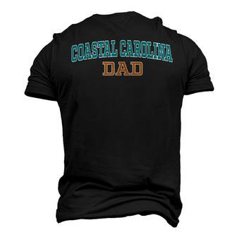 Coastal Carolina Dad Classic Athletic Arch Teal And Bronze Men's 3D T-Shirt Back Print | Mazezy