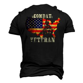 Combat Veteran Proud American Soldier Military Army Men's 3D T-Shirt Back Print | Mazezy