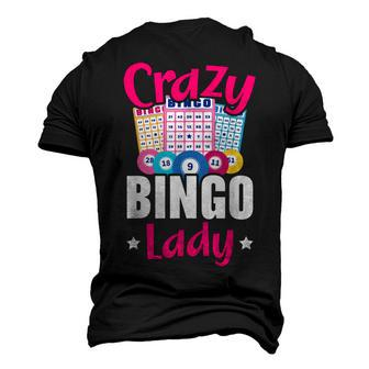 Crazy Bingo Lady Grandma Grandmother Granny Grandparents Day Men's 3D T-shirt Back Print - Seseable