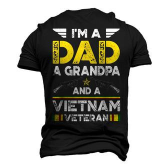 Im A Dad A Grandpa And A Vietnam Veteran Soldier Army Men's 3D T-Shirt Back Print | Mazezy