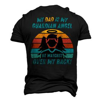 My Dad Is My Guardian Angel Retro Style Men's 3D T-shirt Back Print - Seseable