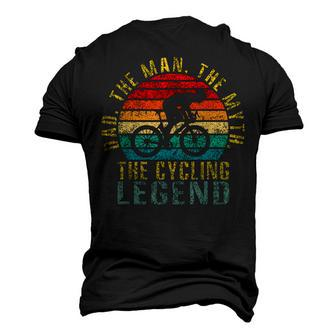 Dad The Man The Myth The Cycling Legend Retro Men's 3D T-shirt Back Print - Seseable