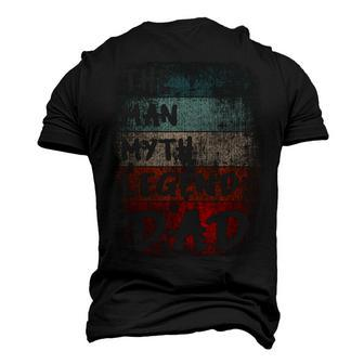 Dad The Man Myth Legend For Fathers Day Vintage Retro Men's 3D T-shirt Back Print - Seseable