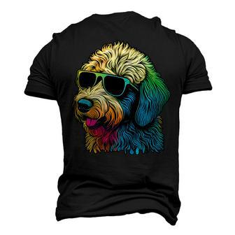 Dad Mom Cool Dog Sunglasses Goldendoodle Men's 3D T-Shirt Back Print | Mazezy
