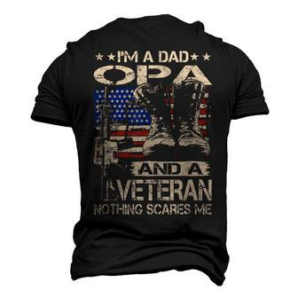 Im A Dad Opa And A Veteran Opa Fathers Day Men's 3D T-Shirt Back Print | Mazezy