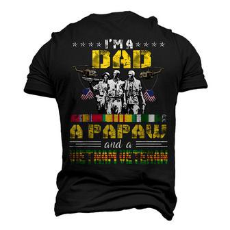 Dad Papaw Vietnam Veteran Vintage Military Mens Men's 3D T-Shirt Back Print | Mazezy