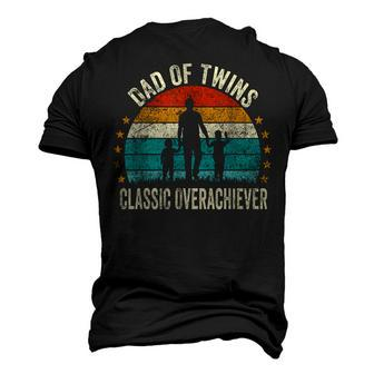 Dad Of Twins Classic Overachiever Vintage Men's 3D T-Shirt Back Print | Mazezy