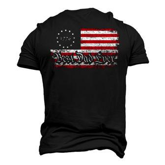 For Daddy 1776 Usa Flag Best Dad Ever American Men's 3D T-Shirt Back Print | Mazezy