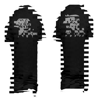Daddy Bear With 1 One Cub Dad Father Papa Men's 3D T-Shirt Back Print | Mazezy