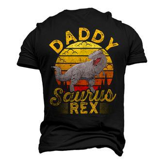 Daddysaurus T Rex Dinosaur Daddy Saurus Matching Dad Men's 3D T-Shirt Back Print | Mazezy