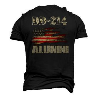 Dd214 Alumni Military Veteran Vintage American Flag Men's 3D T-Shirt Back Print | Mazezy