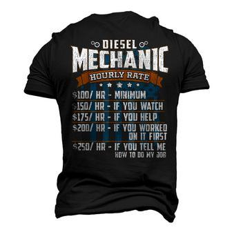 Diesel Mechanic Hourly Rate Men's 3D T-Shirt Back Print | Mazezy