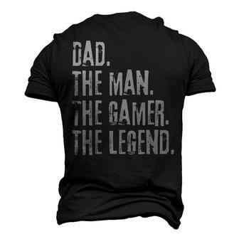 Distressed Dad The Man The Gamer The Legend Fathers Day Men's 3D T-shirt Back Print - Seseable