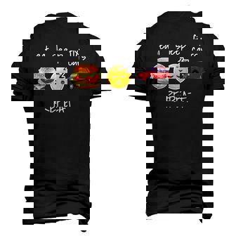 Eat Sleep Fix Cars Repeat Auto Mechanic Men's 3D T-Shirt Back Print | Mazezy