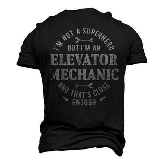 Elevator Mechanic Maintenance Hero Technician Men's 3D T-Shirt Back Print | Mazezy