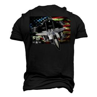 F15 Eagle Air Force Military Veteran Pride Us Flagusaf Men's 3D T-Shirt Back Print | Mazezy