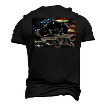 F22 Raptor Air Force Military Veteran Pride Us Flagusaf Men's 3D T-Shirt Back Print | Mazezy