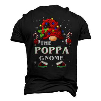 Family Xmas Pajama Poppa Gnome Buffalo Plaid Matching Men's 3D T-Shirt Back Print | Mazezy