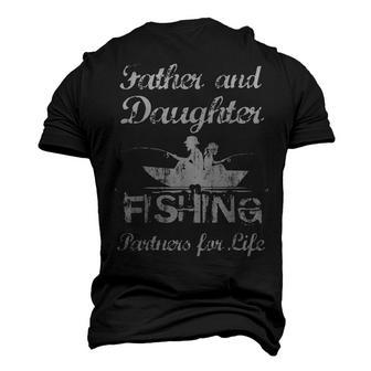 Father & Daughter Fishing Partners For Life Fathers Day Men's 3D T-Shirt Back Print | Mazezy