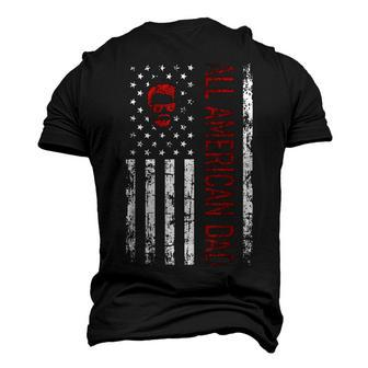 Fathers Day All American Patriot Usa Dad 4Th Of July Men's 3D T-Shirt Back Print | Mazezy