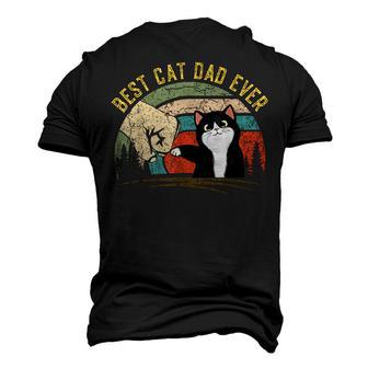 Fathers Day Cat Daddy 2023 Vintage Best Cat Dad Ever Men's 3D T-shirt Back Print - Seseable