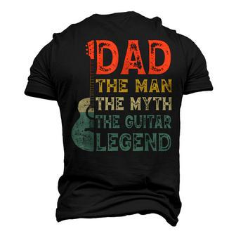 Fathers Day Dad The Man Myth Guitar Legend Guitarist Men's 3D T-shirt Back Print - Seseable