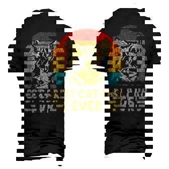 Fathers Day Vintage Best Cat Dad Ever Retro For Cat Men's 3D T-Shirt Back Print | Mazezy