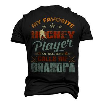 My Favorite Hockey Player Call Me Grandpachristmas Men's 3D T-Shirt Back Print | Mazezy