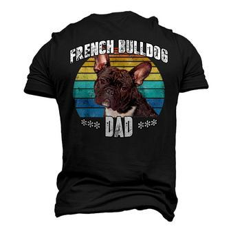 French Bulldog Frenchie Brindle Dad Daddy Fathers Day Men's 3D T-Shirt Back Print | Mazezy