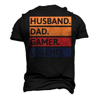 Gamer Dad Husband Dad Video Game Legend Fathers Day Men's 3D T-Shirt Back Print | Mazezy