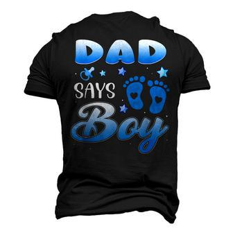 Gender Reveal Dad Says Boy Baby Party Matching Men's 3D T-Shirt Back Print | Mazezy