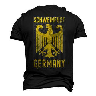 German Military Base Eagle And American Flag Schweinfurt Men's 3D T-Shirt Back Print | Mazezy