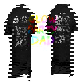 Glow Party Dad Splatter Effect 80 Theme Color Birthday Party Men's 3D T-Shirt Back Print | Mazezy