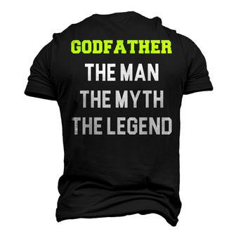 Godfather The Man The Myth The Legend Cool Christmas Men's 3D T-shirt Back Print - Seseable
