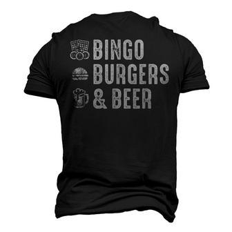 Grandpa Bingo Burgers And Beer Men's 3D T-Shirt Back Print | Mazezy
