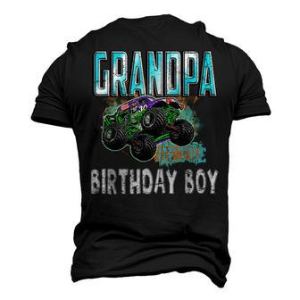Grandpa Of The Birthday Boy Monster Truck Birthday Boy Men's 3D T-Shirt Back Print | Mazezy