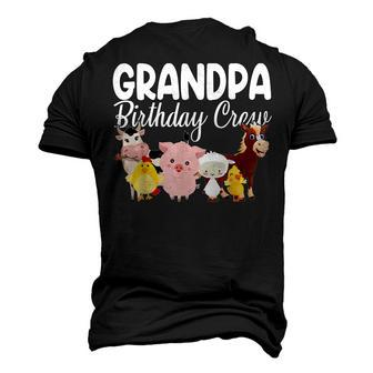 Grandpa Birthday Crew Farm Animals Birthday Party Farmer Men's 3D T-Shirt Back Print | Mazezy