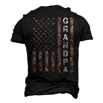 Grandpa Grandfather American Flag Fathers Day Men Men's 3D T-shirt Back Print - Seseable