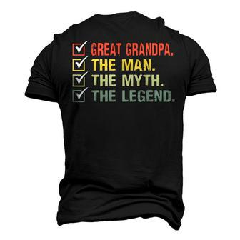 Great Grandpa The Man The Myth The Legend For Fathers Men's 3D T-shirt Back Print - Seseable