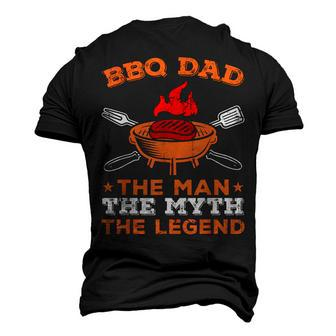 Grill Bbq Dad The Man The Myth The Legend Men's 3D T-shirt Back Print - Seseable