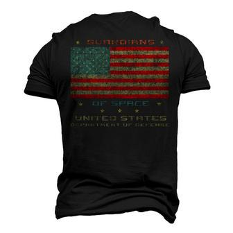 Guardians Of Space Defense Vintage Usa Military Force Flag Men's 3D T-Shirt Back Print | Mazezy