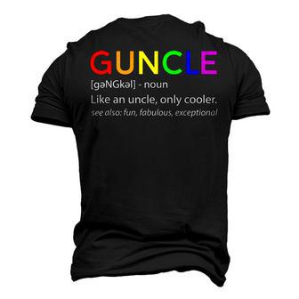 Guncle Rainbow Uncle Lgbt Gay Pride Men's 3D T-Shirt Back Print | Mazezy