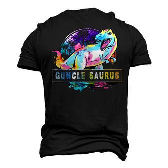 Guncle Saurus Dinosaur T Rex Rainbow Pride Color Gay Uncle Men's 3D T-Shirt Back Print | Mazezy