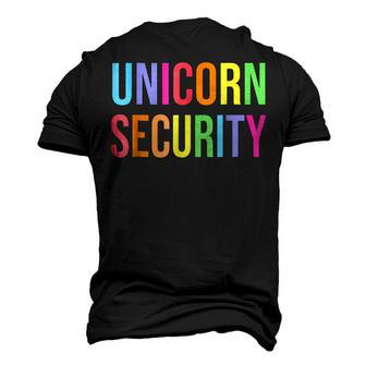 Halloween Dad Mom Daughter Costume Unicorn Security Men's 3D T-Shirt Back Print | Mazezy
