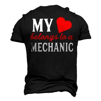 My Heart Love Belongs To A Mechanic Fun Men's 3D T-Shirt Back Print | Mazezy