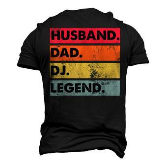 Husband Dad Dj Legendfunny Dj Discjockey Music Player Men's 3D T-Shirt Back Print | Mazezy