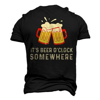 It’S Beer O’Clock Somewhere Beer Drinking Father’S Day Men's 3D T-Shirt Back Print | Mazezy
